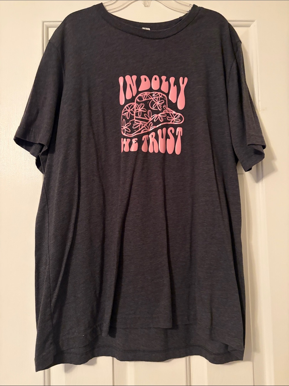 Graphic Tee - Charcoal Gray "In Dolly We Trust"